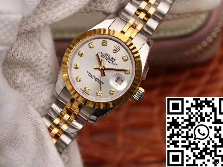18K Lady Gold 28MM Silver Rolex Datejust Dial 0107